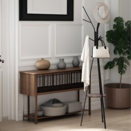 Industrial Coat Rack Stand With 9 Hooks - Rustic Brown - thumbnail 5