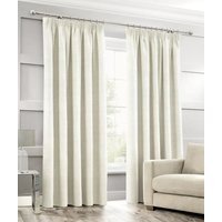 Classic Jacquard Curtain Pair - Cream