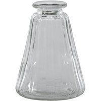 Pyramid Glass Bottle Bud Vase 10cm - Clear - image 1