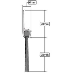 Stormguard Draught Excluder PVC Bottom Door  Garage Brush Seal Brown 914mm - Grey - thumbnail 3