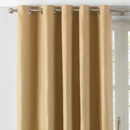 Set of 2 Atlantic Twill Woven Room Darkening Eyelet Curtains - Ochre / 229cm / 137cm - thumbnail 3