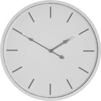 Brandon Modern Metal Wall Clock - White