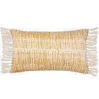Sono Ink Abstract Fringed Cushion - Cumin / Polyester - image 1