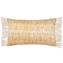 Sono Ink Abstract Fringed Cushion - Cumin / Polyester - thumbnail 2
