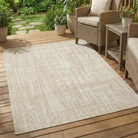 Palma Textured Indoor and Outdoor Rug - Neutral / 120cm