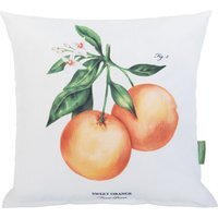 Outdoor Scatter Cushion Printed Garden Furniture Pillow -  Orange Cream Big - image 1