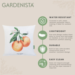 Outdoor Scatter Cushion Printed Garden Furniture Pillow -  Orange Cream Big - thumbnail 3