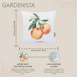 Outdoor Scatter Cushion Printed Garden Furniture Pillow -  Orange Cream Big - thumbnail 4