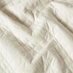 Homescapes Diamond Quilted Velvet Bed Throw - Cream - thumbnail 4