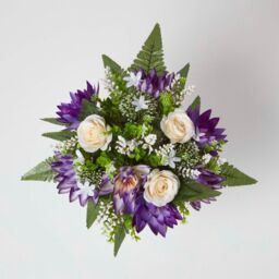 Rose  Lotus Flower Bouquet, Pink  Purple Set of 2 - Pink and purple - thumbnail 4