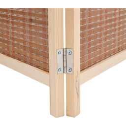Woven Folding Room Divider - Brown / 200cm - thumbnail 4