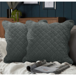 Premium Cotton Velvet Luxury Cushion - Silver - thumbnail 4
