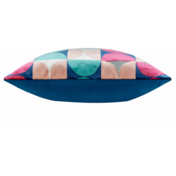 Bardot Cut Velvet Cushion - Magenta-Blue - thumbnail 3