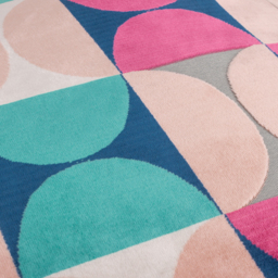 Bardot Cut Velvet Cushion - Magenta-Blue - thumbnail 4