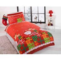Dear Santa Christmas Polycotton Duvet Single With Pillowcase Multicolor - Multicolor / Single