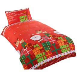 Dear Santa Christmas Polycotton Duvet Single With Pillowcase Multicolor - Multicolor / Single - thumbnail 2
