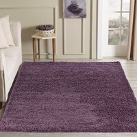 Soft Thick Luxury Modern Shaggy Rug - Mauve / 120cm x 170cm