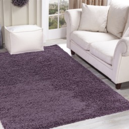 Soft Thick Luxury Modern Shaggy Rug - Mauve / 120cm x 170cm - thumbnail 2