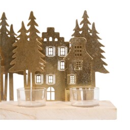 Forest Tealight Holder - Gold - thumbnail 4