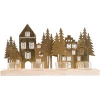 Forest Tealight Holder - Gold