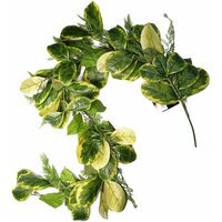 Leaf Artificial Garland Trailing Hanging Golden Ficus Plant Realistic - Green