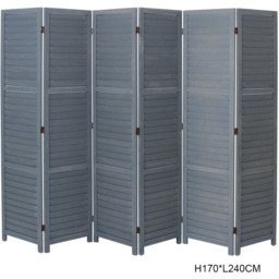 Elegant Solid Wood Room Divider - Grey / 120cm / 9kg - thumbnail 4