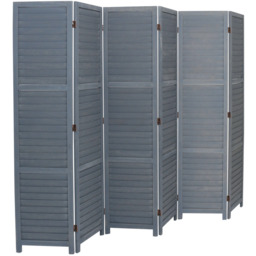 Elegant Solid Wood Room Divider - Grey / 120cm / 9kg - thumbnail 3