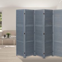 Elegant Solid Wood Room Divider - Grey / 120cm / 9kg - thumbnail 1