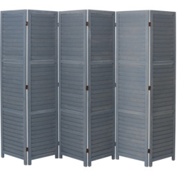 Elegant Solid Wood Room Divider - Grey / 120cm / 9kg - thumbnail 2