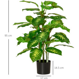 HOMCOM Artificial Evergreen Plant - Green / 95cm - thumbnail 2