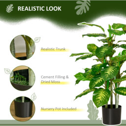 HOMCOM Artificial Evergreen Plant - Green / 95cm - thumbnail 3