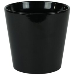 Ceramic Black Gloss Indoor Plant Pot - 12cm - thumbnail 4