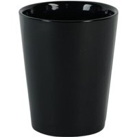 Ceramic Black Gloss Indoor Plant Pot - 12cm