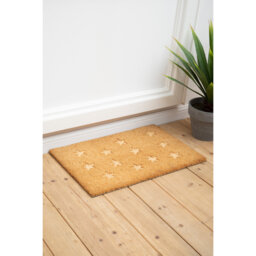 Filta Star embossed coir doormat - Brown - thumbnail 2