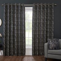 Aster Eyelet Curtain - Charcoal / 168cm / 229cm - thumbnail 1