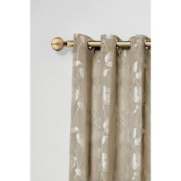 16-19mm Sphere Extendable Eyelet Metal Curtain Pole Set - Antique Brass / 120cm - thumbnail 3