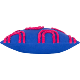 Archie Tufted Cushion - Cobalt/Pink / Polyester - thumbnail 5