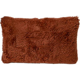 Short Pile Sheepskin Cushion - Coral / Rectangle Cushion - thumbnail 2