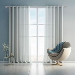 19 mm Extendable Metal Curtain Poles - Chrome / 120cm - thumbnail 2