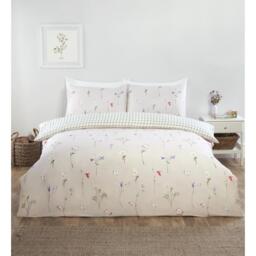 Niamh Floral Duvet Cover Pillowcase  Fitted Sheet Set - Green / Single - thumbnail 2