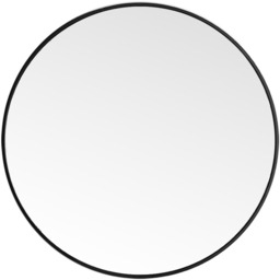 Nordic Hanging Makeup Round Wall Mirror - Black / 80cm - thumbnail 3