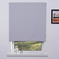 Jute Textured Blackout Blind - White / 120cm - image 1