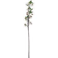 Set of 3 Artificial English Blossom Branches Pink with Leaves - Brown