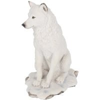 White Ghost Wolf Figurine Ornament - 19.5cm