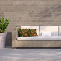 Palms, monstera, passion fruit Outdoor Cushion - Green / 60cm - image 1