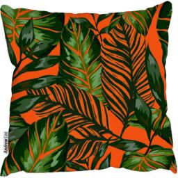 Palms, monstera, passion fruit Outdoor Cushion - Green / 60cm - thumbnail 2