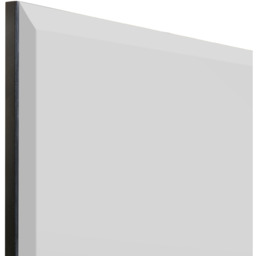 Moderni Glass Frameless Bevelled Square Wall Mirror - Black - thumbnail 5