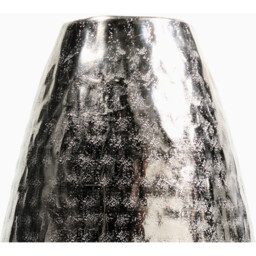 Silver Hammered Metal Vase - Silver - thumbnail 2