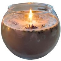 Lavender Scented Organic Wax Bowl Candle - Purple