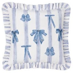 Noortje Ruffle Bows Printed Feather Rich Cushion - Multicolour / Polyester - thumbnail 2